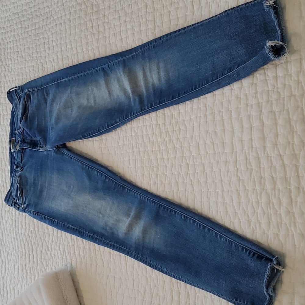 Mother Looker Ankle Fray Jeans